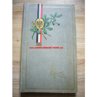 Patriotic photo album / postcard album - Emperor eagle and officer's sword