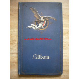 Patriotic photo album / postcard album - Eagle with imperial war flag