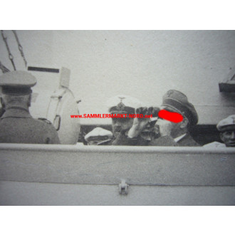 3 x photo Panzerschiff Deutschland - Adolf Hitler on board