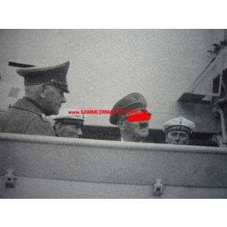 3 x photo Panzerschiff Deutschland - Adolf Hitler on board