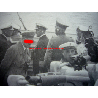 2 x Foto Panzerschiff Deutschland - Adolf Hitler an Bord