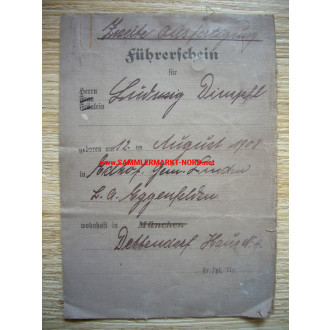 Class 3 driving licence - Munich 1938
