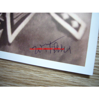 4 x Wehrmacht repro photo - Knight's Cross bearer with autograph