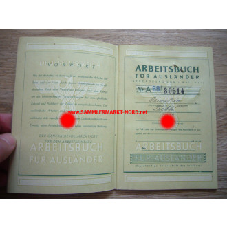 Deutsches Reich - Arbeitsbuch für Ausländer - Italienischer Zwangsarbeiter