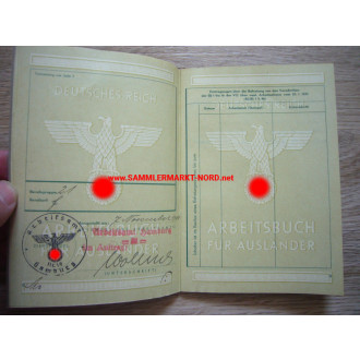 Deutsches Reich - Labour book for foreigners - Italian forced labourer