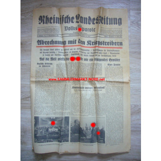 Rheinische Landeszeitung - Volksparole - 29.4.1939