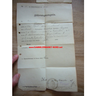 Imperial Navy - Military passport of GUSTAV TENDIS - Battle of the Dogger Bank etc.