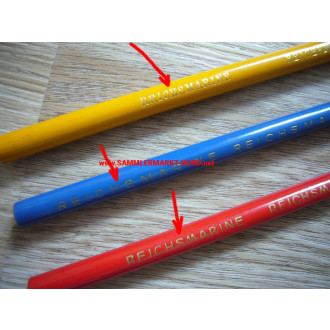 Reichsmarine - 3 x different coloured pencils