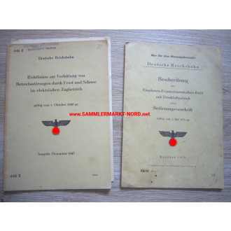 Deutsche Reichsbahn - 2 x guidelines / operating instructions 1938/43