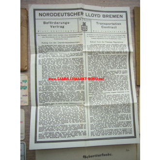 Dokumente & Ausweise - Deutscher Auswanderer in die USA - 1927