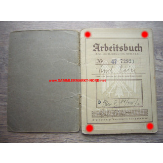 Deutsches Reich - Arbeitsbuch - Firma ALFRED RIEFENSTAHL - Vater von Leni Riefenstahl