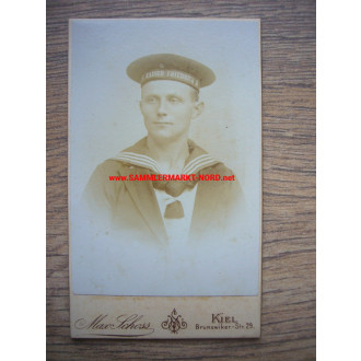 Cabinet photo - Imperial Navy - Kiel - Sailor of the SMS Kaiser Friedrich III