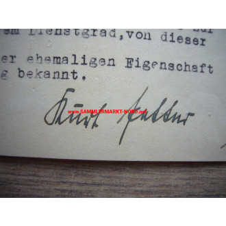 HJ Stabsführer & General Inspector of the AHS - KURT PETTER - Autograph