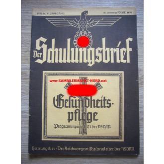 Der Schulungsbrief (NSDAP) - 12. edition 1938