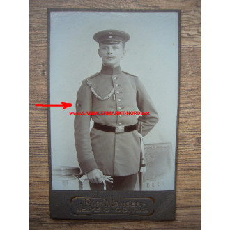 Cabinet photo - Saxon soldier with sleeve badge for signalling signalman