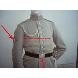 Cabinet photo - Saxon soldier with sleeve badge for signalling signalman