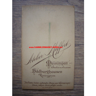 Kabinettfoto - Thüringischer Soldat mit Kaiserschießpreis 1897