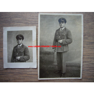 2 x Portrait Photo FAD Voluntary Labour Service - Labourer