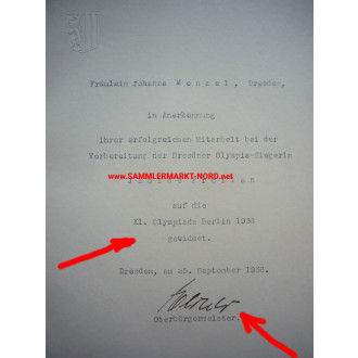 NSDAP Politiker EMIL ZÖRNER (Gouverneur des Distrikts Lublin / Polen) - Autograph