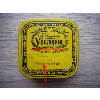 Wehrmacht - Marketender - Victor Typewriter Ribbon (Farbband Schreibmaschine) - Blechdose