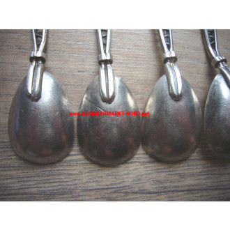 5 x mocha spoons (silver) - coat of arms of the city of Gdansk / Pomerania