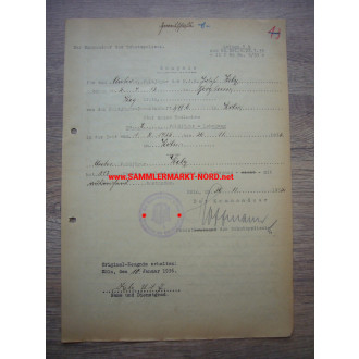 Generalmajor der Polizei und SS - Brigadeführer KARL HOFFMANN - Autograph