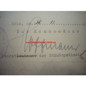 Generalmajor der Polizei und SS - Brigadeführer KARL HOFFMANN - Autograph