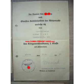 Document group DAK German Africa Corps - 21st Armoured Division - Bakery Company 200