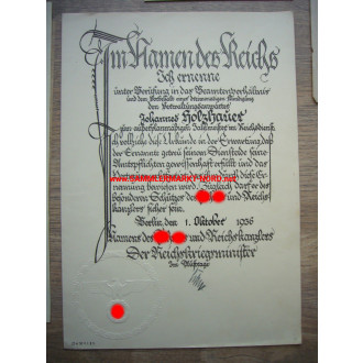 Army Clothing Office 516 / 11th Army - Certificates & Documents - Johannes Holzhauer