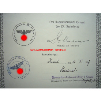 Army Clothing Office 516 / 11th Army - Certificates & Documents - Johannes Holzhauer