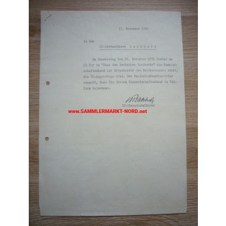 SS-Obersturmführer WALTER RABITSCH - Invitation for SS-Rottenführer Hans Bechholtz