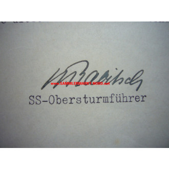 SS-Obersturmführer WALTER RABITSCH - Invitation for SS-Rottenführer Hans Bechholtz