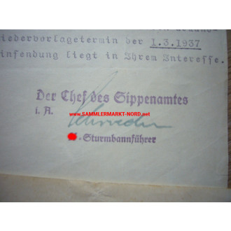 Rasse- und Siedlungshauptamt SS / Reichsstelle für Sippenforschung - Documents of SS - Rottenführer Hans Bechholtz