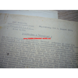 Internment and labour camp Regensburg - Personal file of the SS - Rottenführer