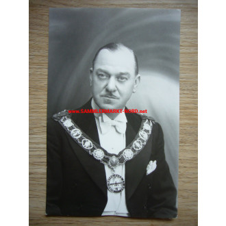 Great Britain - Master of a Druid Order (Freemason) with order necklace - Dieu Notre Pays et Roy