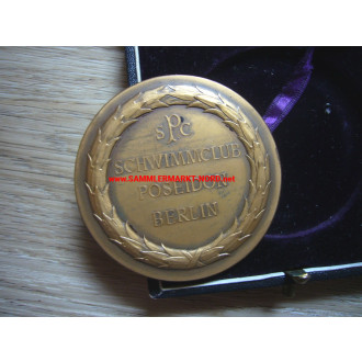 SCP Schwimmclub Poseidon Berlin - Siegermedaille 1909 & Etui