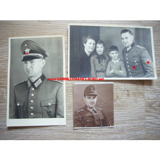 3 x portrait photo of a member of the German police force