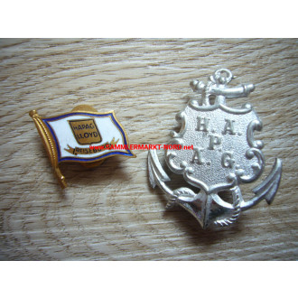 HAPAG Lloyd Shipping Company - Cap badge & buttonhole badge