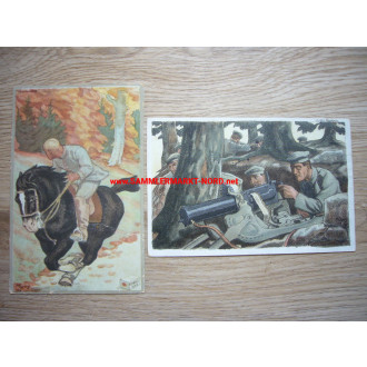 2 x advertising postcards - Leibniz Kekse - Bahlsen Keksfabrik, Hannover