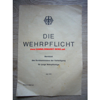 Bundeswehr - Compulsory military service - Fact sheet from 1971