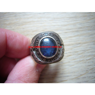 USA - United States Airforce - Sterling silver ring with blue stone