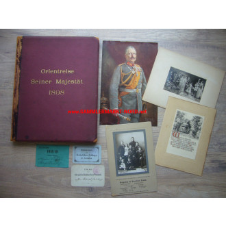 Fotoalbum & Ausweise - Orientreise seiner Majestät Kaiser Wilhelm II 1898