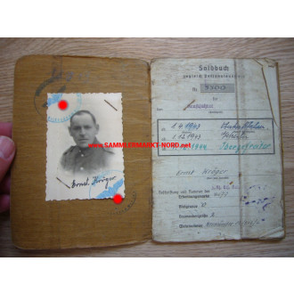 Soldbuch - Kraftfahr-Ersatz-Abt. 10 / 5./1. Marschrgt. Pavel (1945)