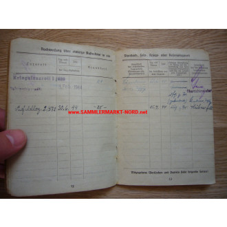 Soldbuch - Kraftfahr-Ersatz-Abt. 10 / 5./1. Marschrgt. Pavel (1945)