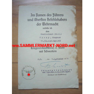 Urkunden Nachlass 11./ Luftnachrichten Ausbildungs Regiment 303
