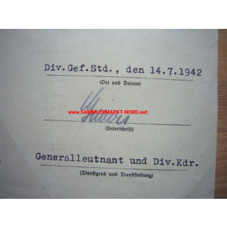 Award document group - 1./ Panzerjäger Abteilung 110 / 2./ Panze