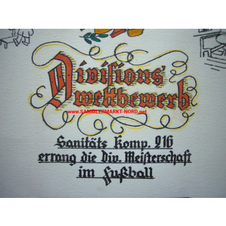 Urkunde der 46. Infanterie Division - Fußballmeisterschaft 1941