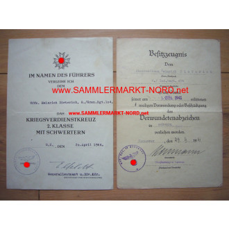 Award document group - 8. / Grenadier Regiment 104 (Pocket of Mo