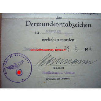 Award document group - 8. / Grenadier Regiment 104 (Pocket of Mo
