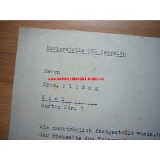 Courier Office OKH Zeppelin - Document 1942